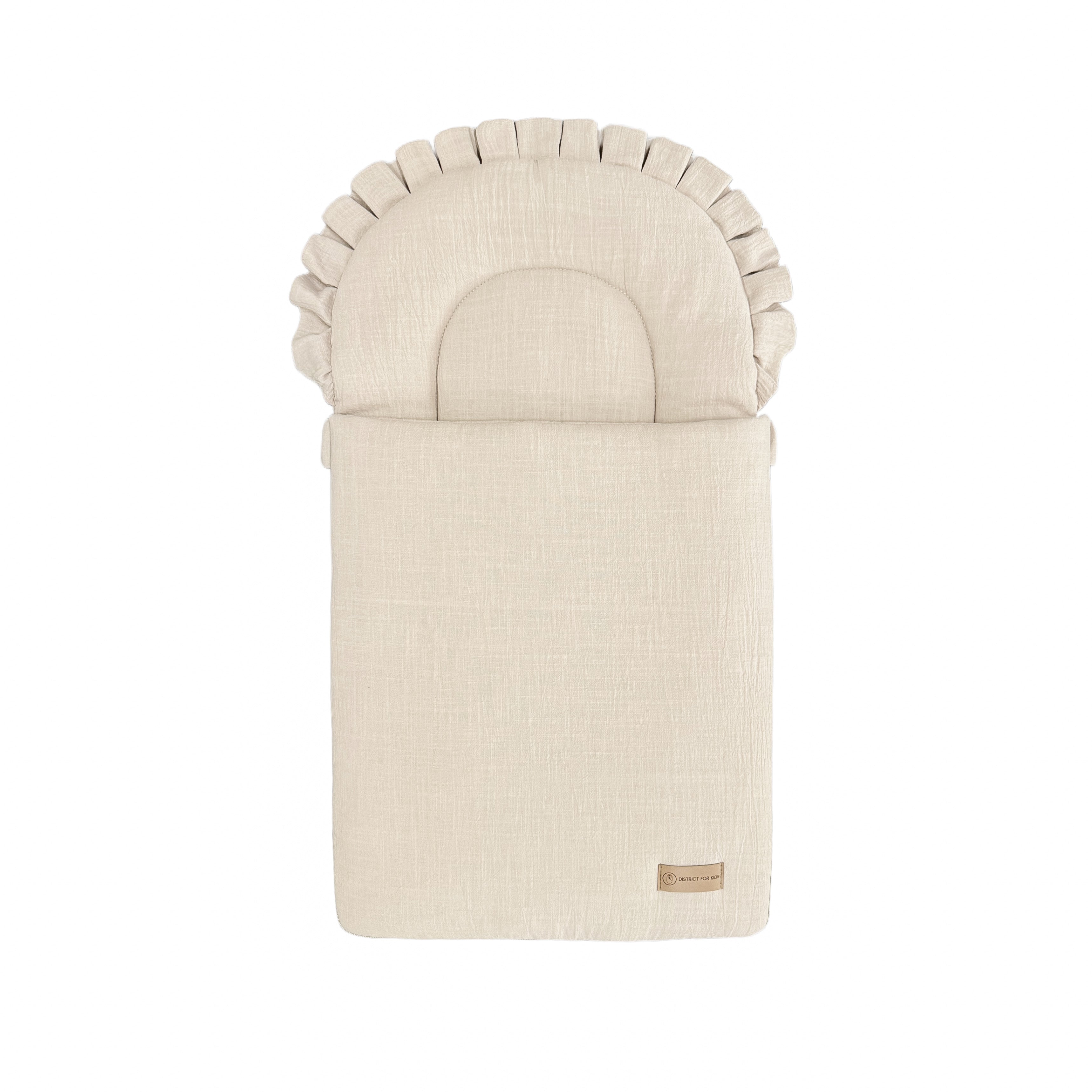 Babyschlafsack Leinen Dreamy – Kuscheliger Ganzjahresschlafsack 2.5 TOG-Babyschlafsack-District for Kids-Beige-75 cm-2.5 Wert-District for Kids