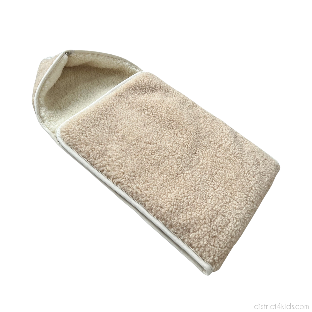 Fußsack Schlafsack Merino für Babyschale-Winterfußsack-District for Kids-Beige-District for Kids