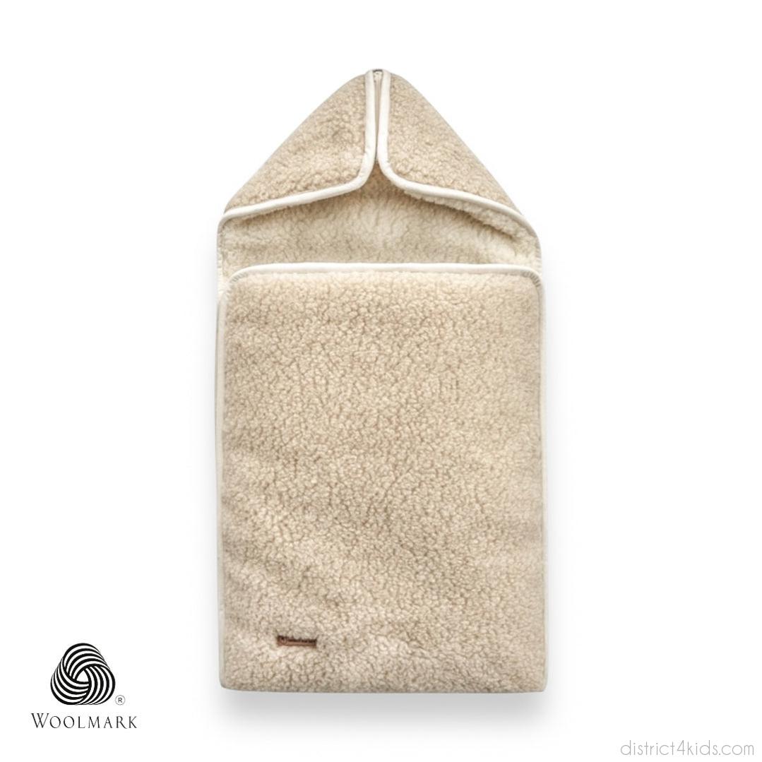 Fußsack Schlafsack Merino für Babyschale-Winterfußsack-District for Kids-Beige-District for Kids