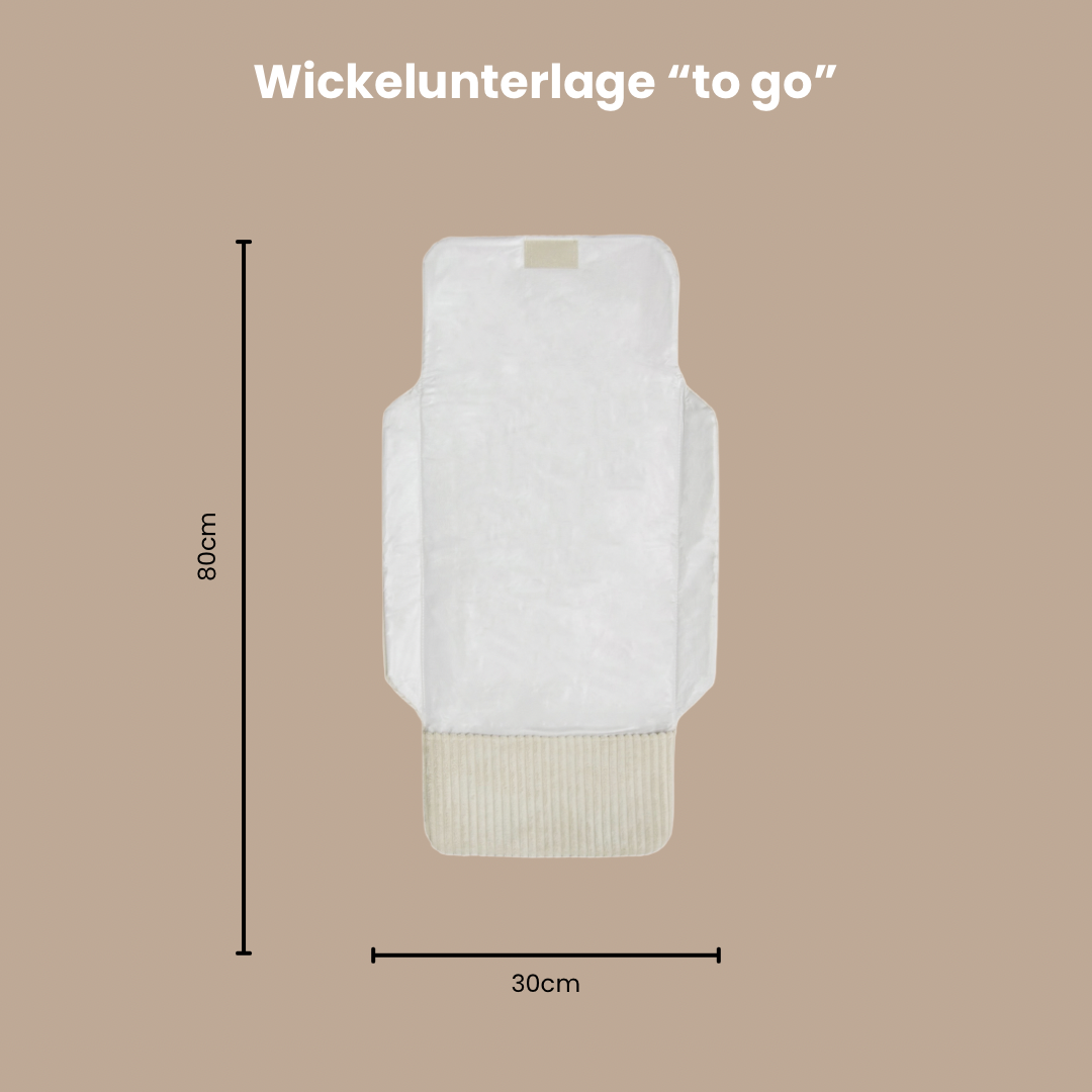 Wickelunterlage Teddystoff Boucle für unterwegs - Windeltasche-Wickelauflage-District for Kids-Creme-District for Kids